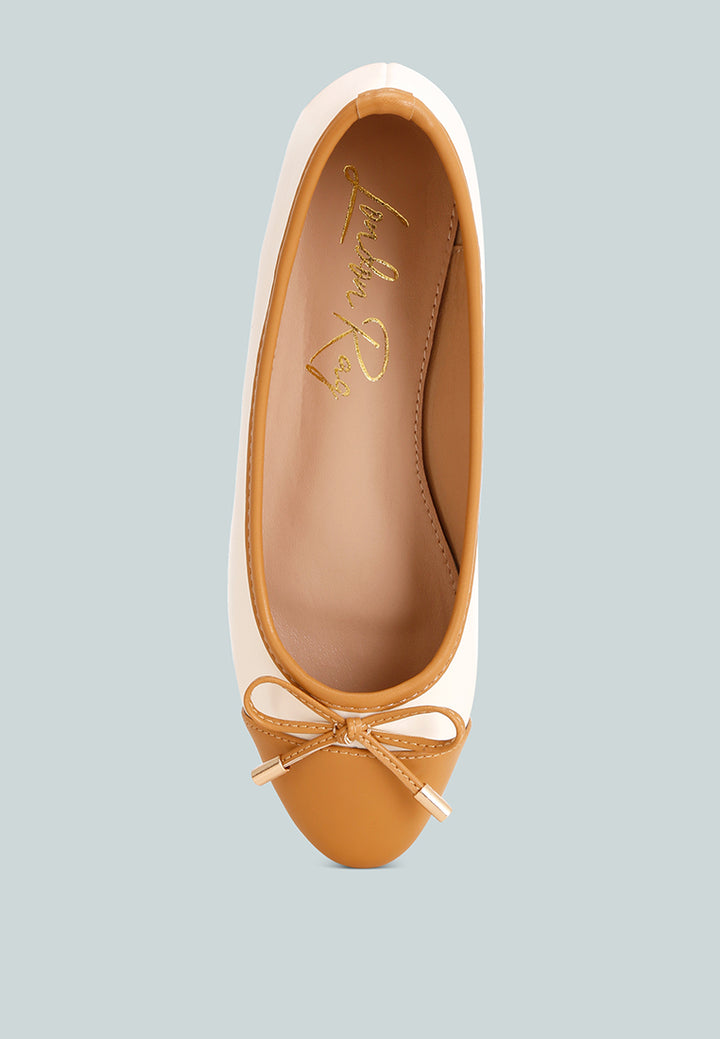 two tone ballet flats by ruw#color_off-white