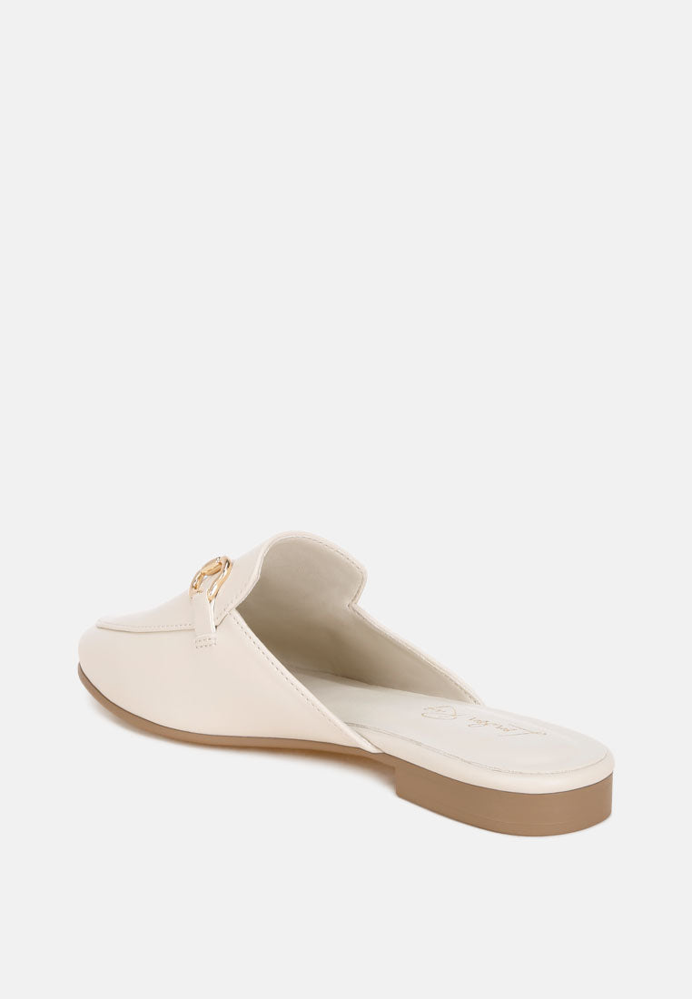 horsebit accent flat mules#color_ivory-smooth