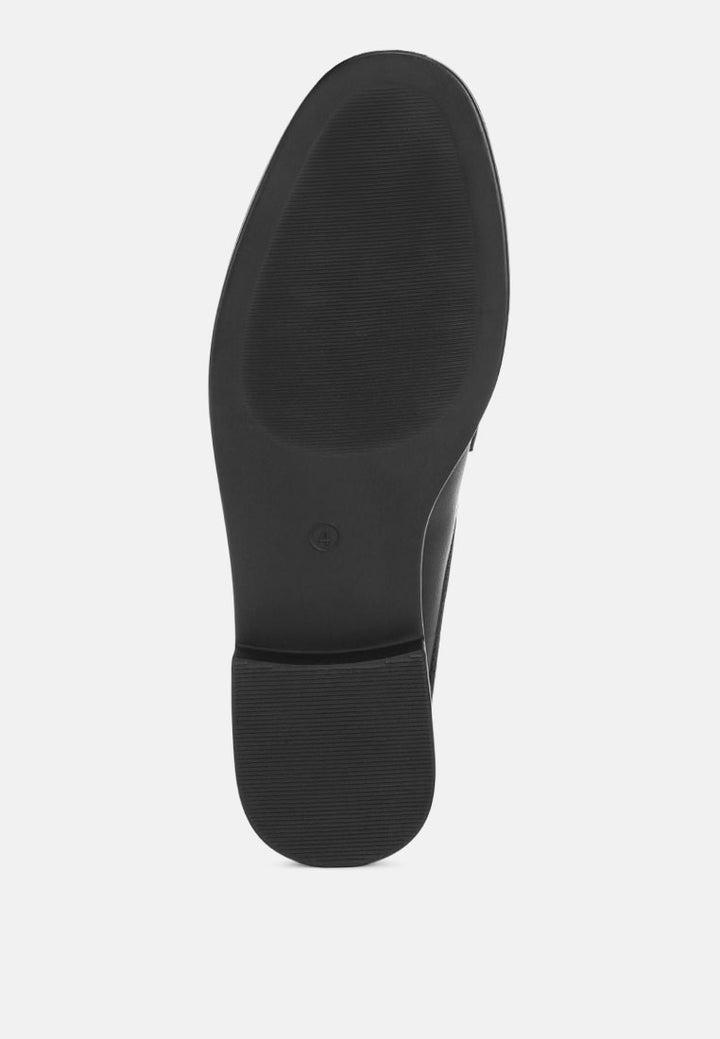 stretch fit pleated flat mules#color_black-smooth