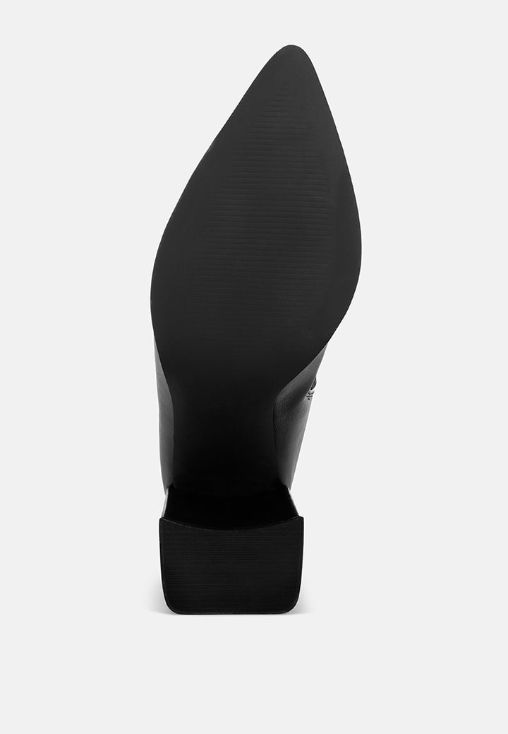 veronica block heel long boots#color_black-smooth