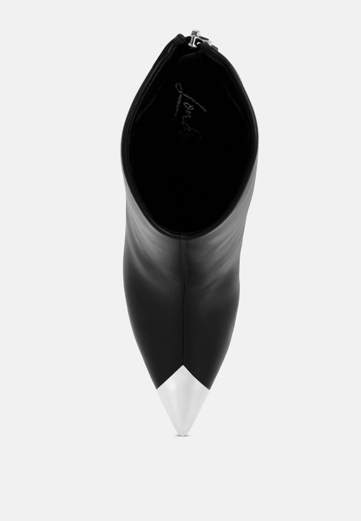 Faniyah Metallic Cap Toe Stiletto Bootsk#color_black-smooth