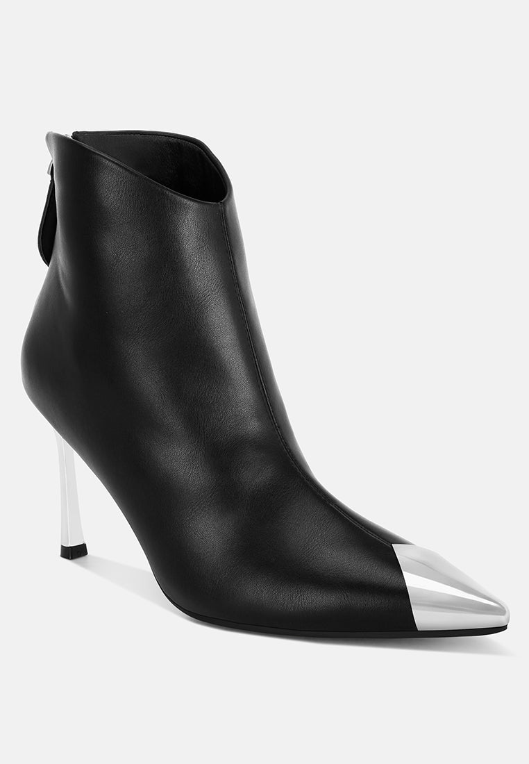 Faniyah Metallic Cap Toe Stiletto Bootsk#color_black-smooth