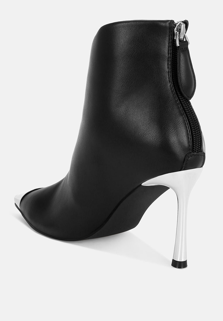 Faniyah Metallic Cap Toe Stiletto Bootsk#color_black-smooth