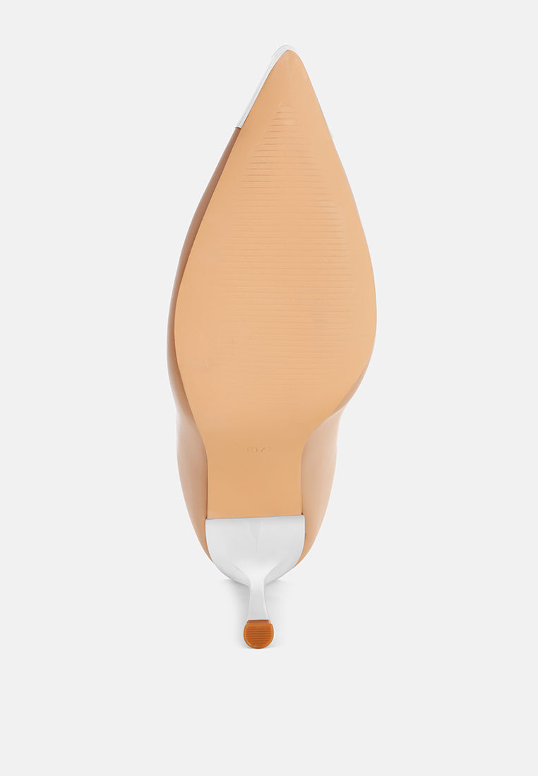 Faniyah Metallic Cap Toe Stiletto Bootsk#color_beige-smooth