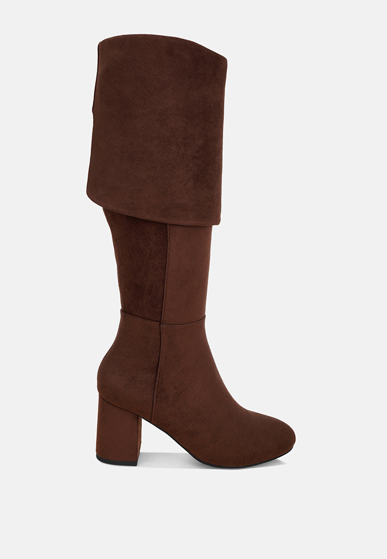 Celina Foldover Long Boots#color_brown-suede
