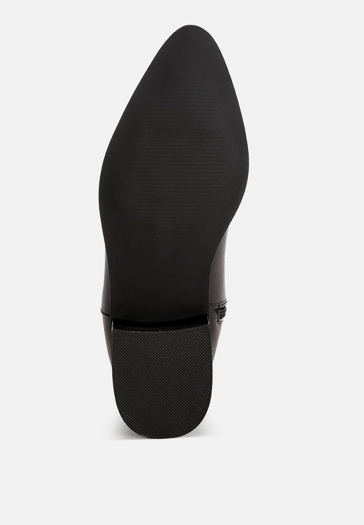 Quartet Low Heel Knee High Boots#color_black-smooth