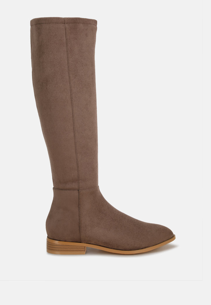 Quartet Low Heel Knee High Boots#color_taupe-suede