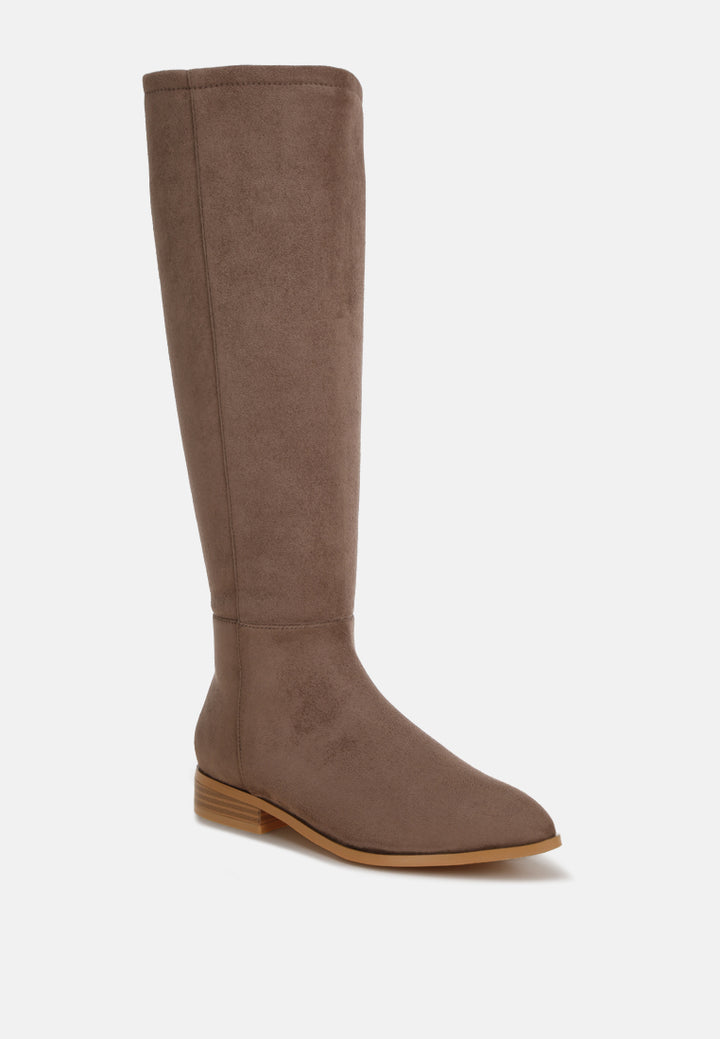 Quartet Low Heel Knee High Boots#color_taupe-suede