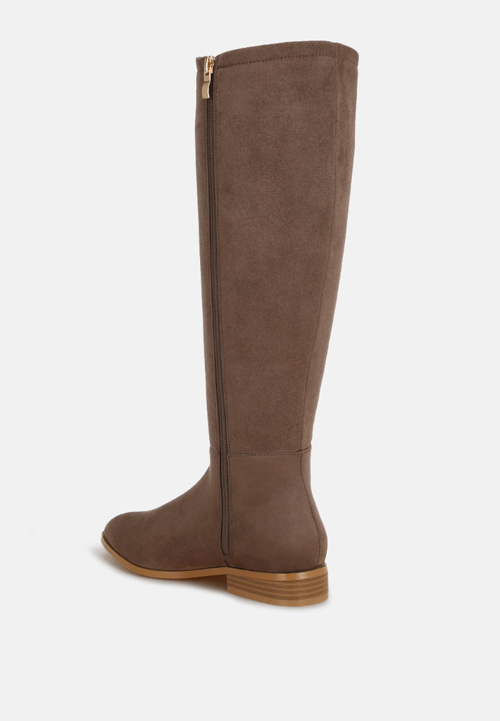 Quartet Low Heel Knee High Boots#color_taupe-suede