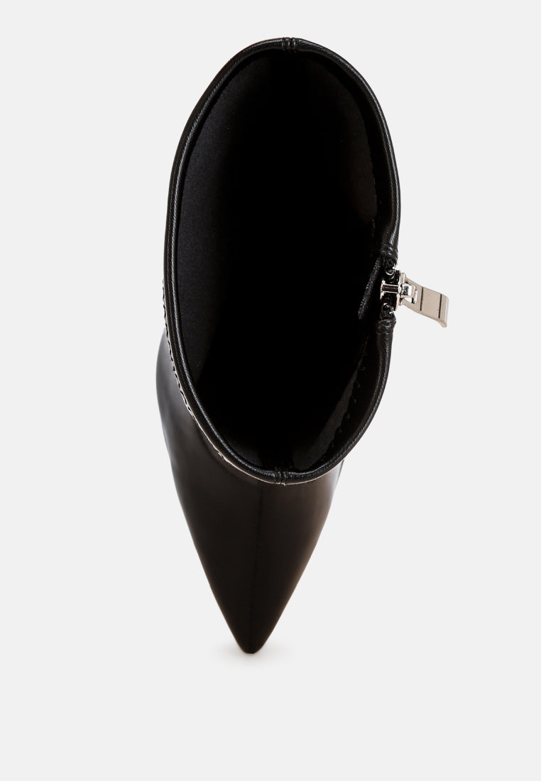 Orsila High Spool Heel Boots#color_black-smooth