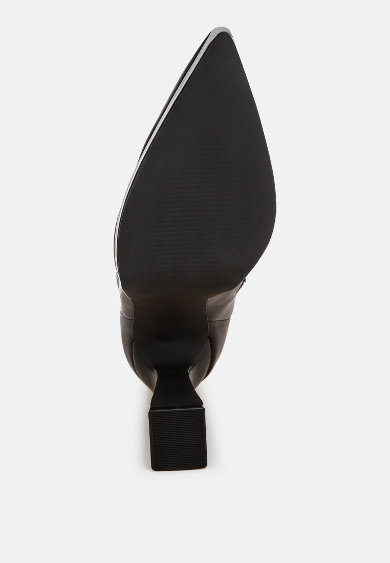 Orsila High Spool Heel Boots#color_black-smooth
