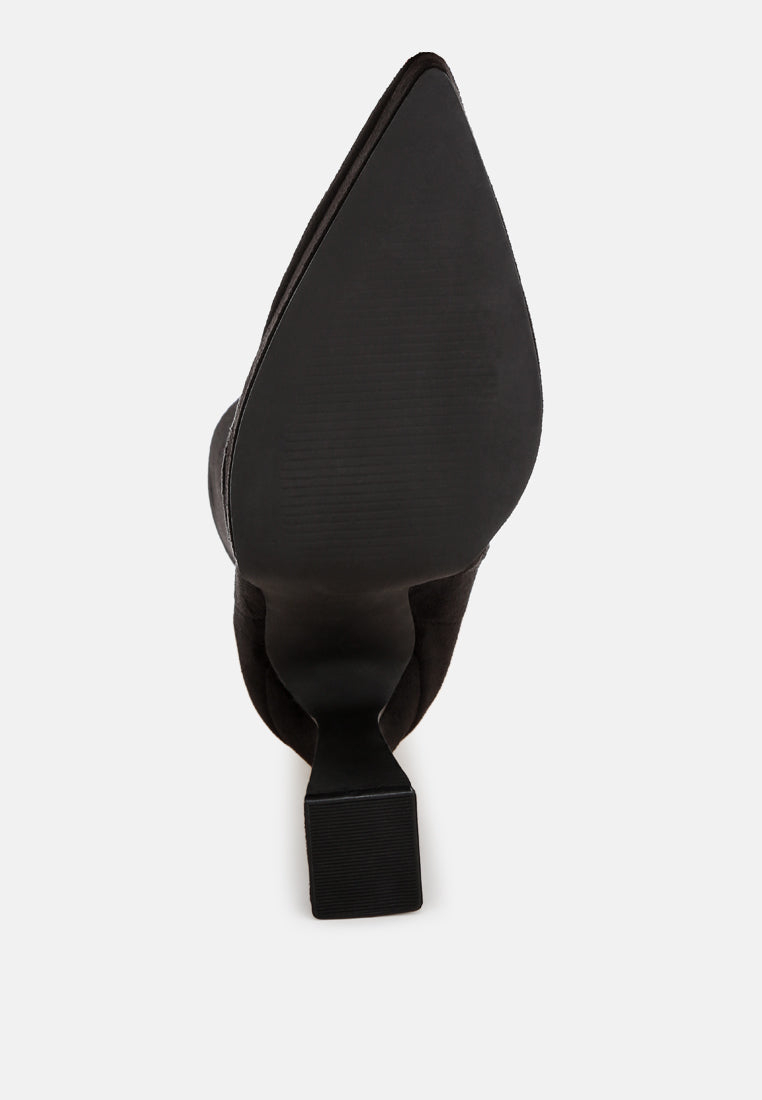 Orsila High Spool Heel Boots#color_black-suede