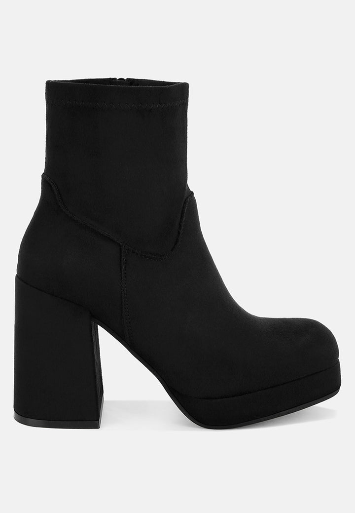 Antbera Elevated Square Toe Ankle Boots#color_black-suede