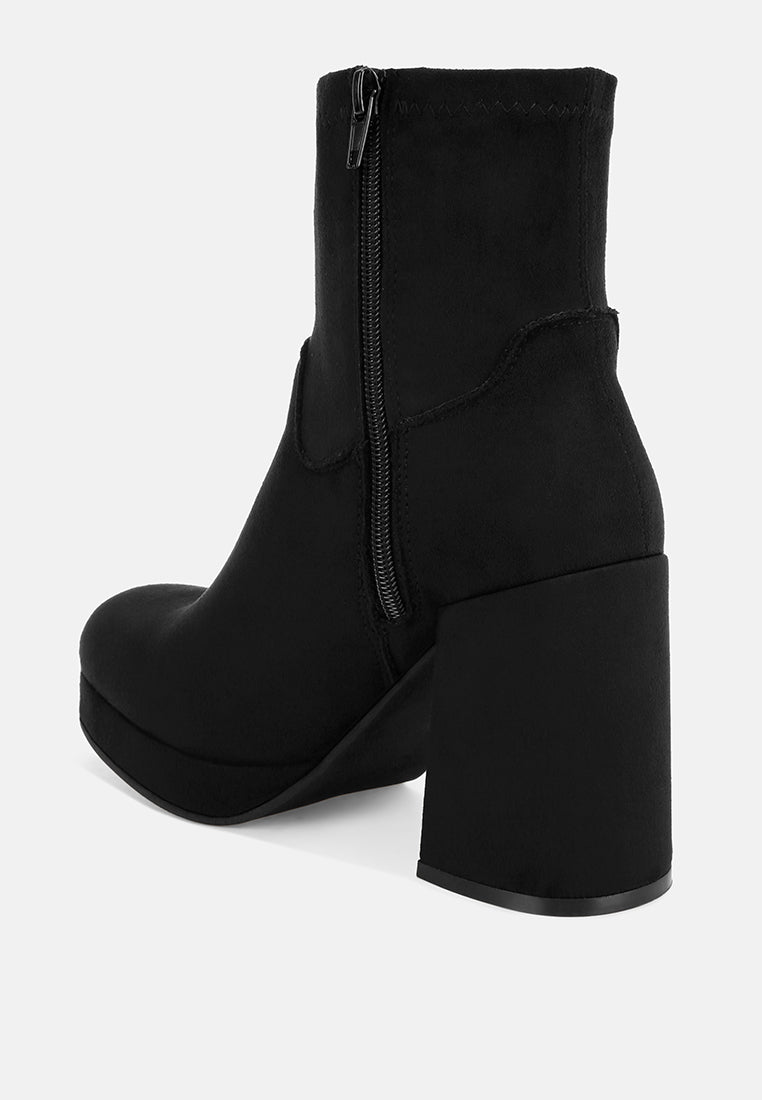 Antbera Elevated Square Toe Ankle Boots#color_black-suede