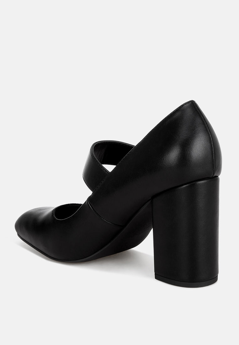 Mayuza Square Toe Strap Sandals#color_black-smooth