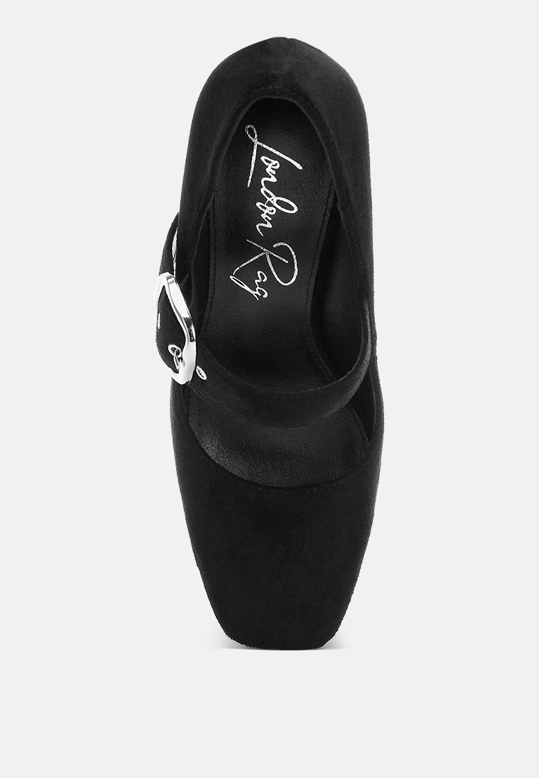 Mayuza Square Toe Strap Sandals#color_black-suede