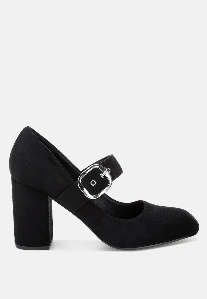 Mayuza Square Toe Strap Sandals#color_black-suede