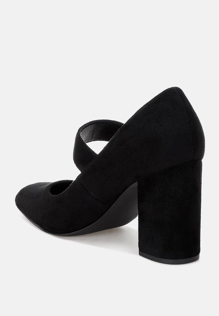 Mayuza Square Toe Strap Sandals#color_black-suede