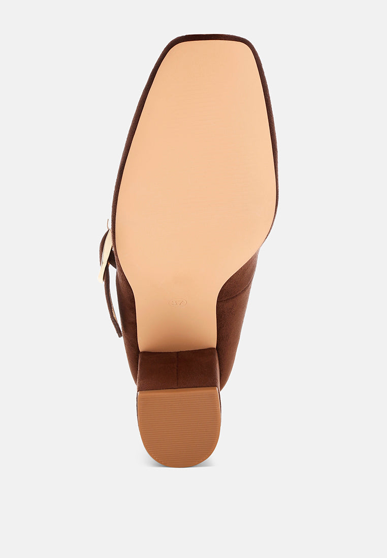 Mayuza Square Toe Strap Sandals#color_brown-suede