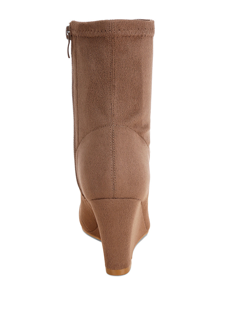 stretchable wedge boots#color_taupe-suede
