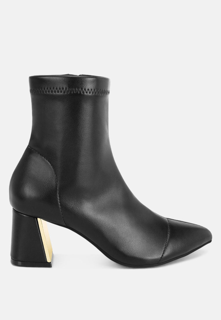 Easy Baddie Metallic Detail Stretchy Boots#color_black-smooth