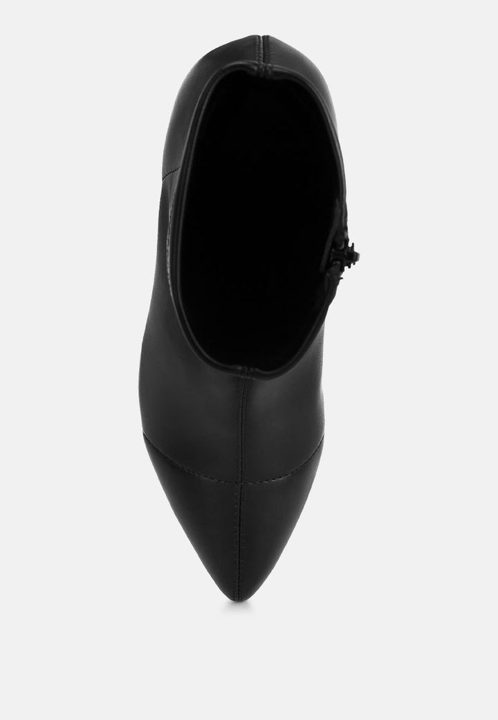 Easy Baddie Metallic Detail Stretchy Boots#color_black-smooth