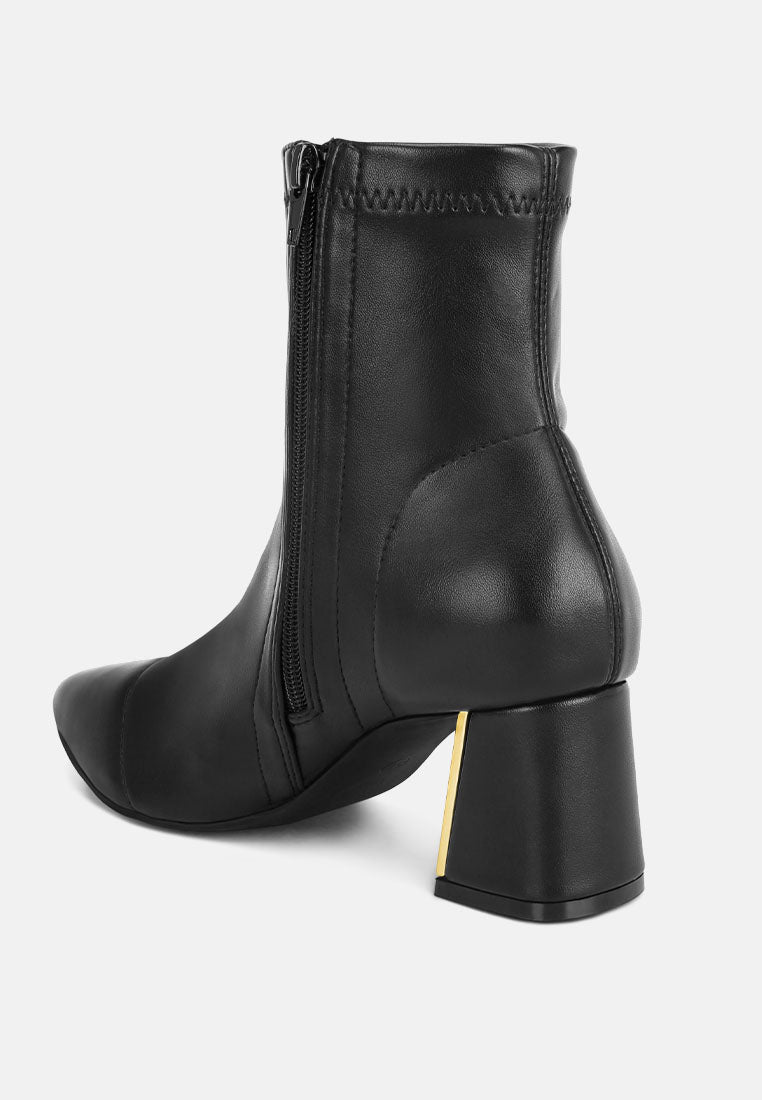 Easy Baddie Metallic Detail Stretchy Boots#color_black-smooth