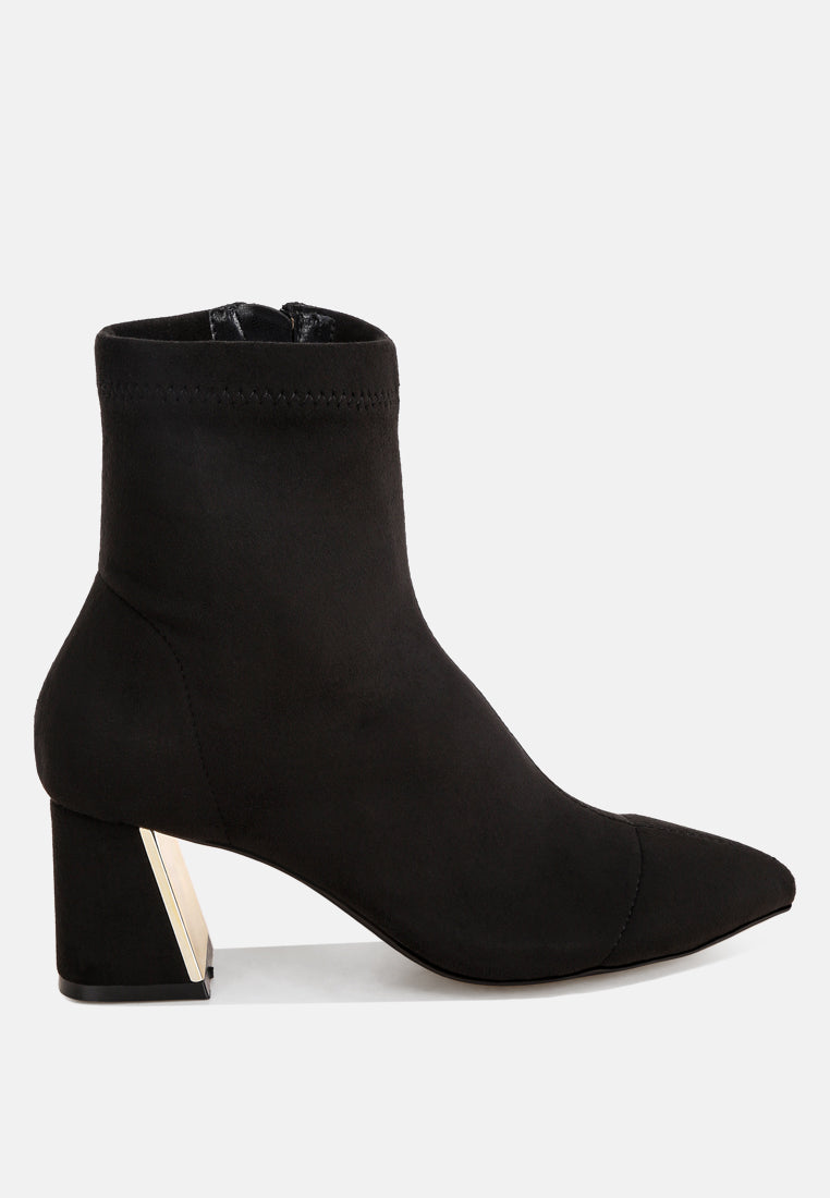 Easy Baddie Metallic Detail Stretchy Boots#color_black-suede
