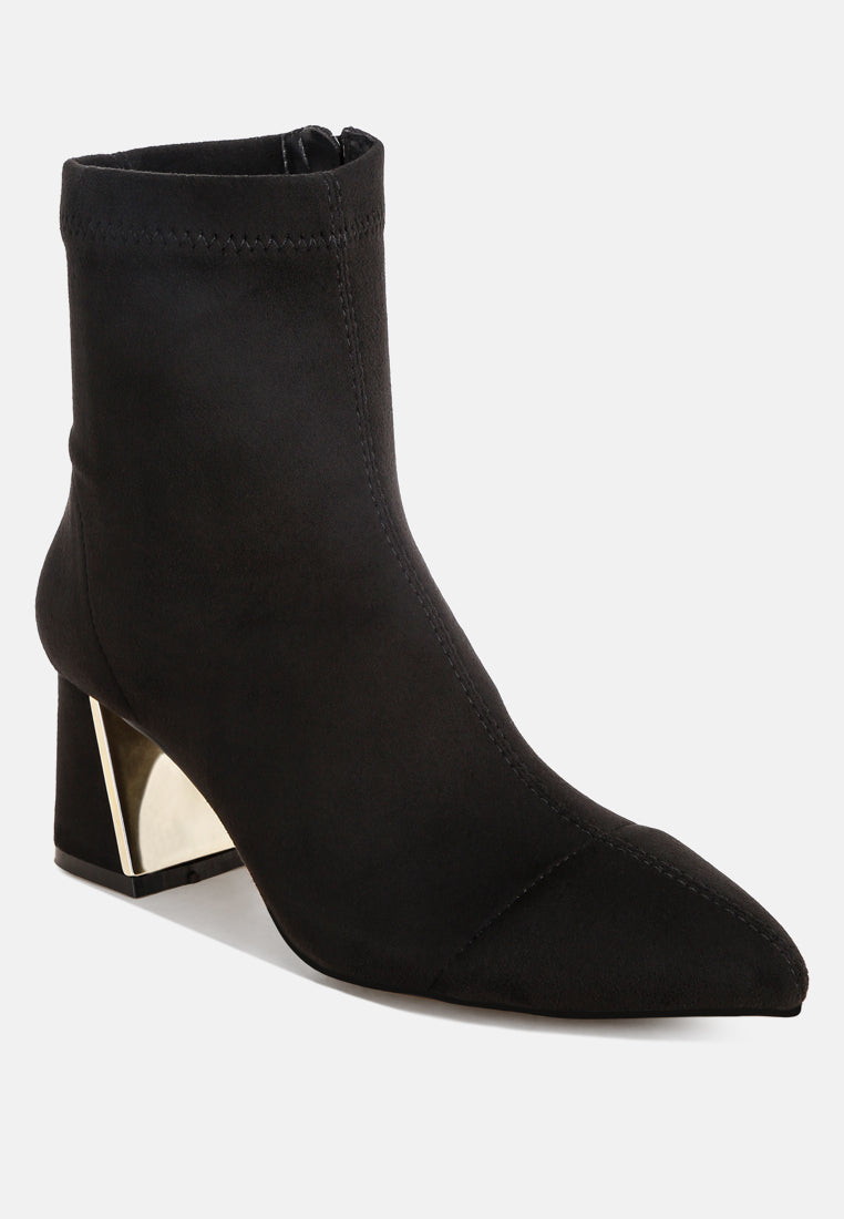 Easy Baddie Metallic Detail Stretchy Boots#color_black-suede
