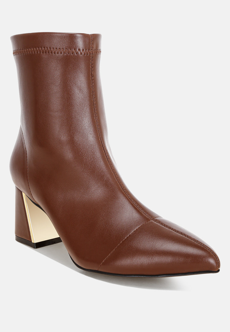 Easy Baddie Metallic Detail Stretchy Boots#color_brown-smooth