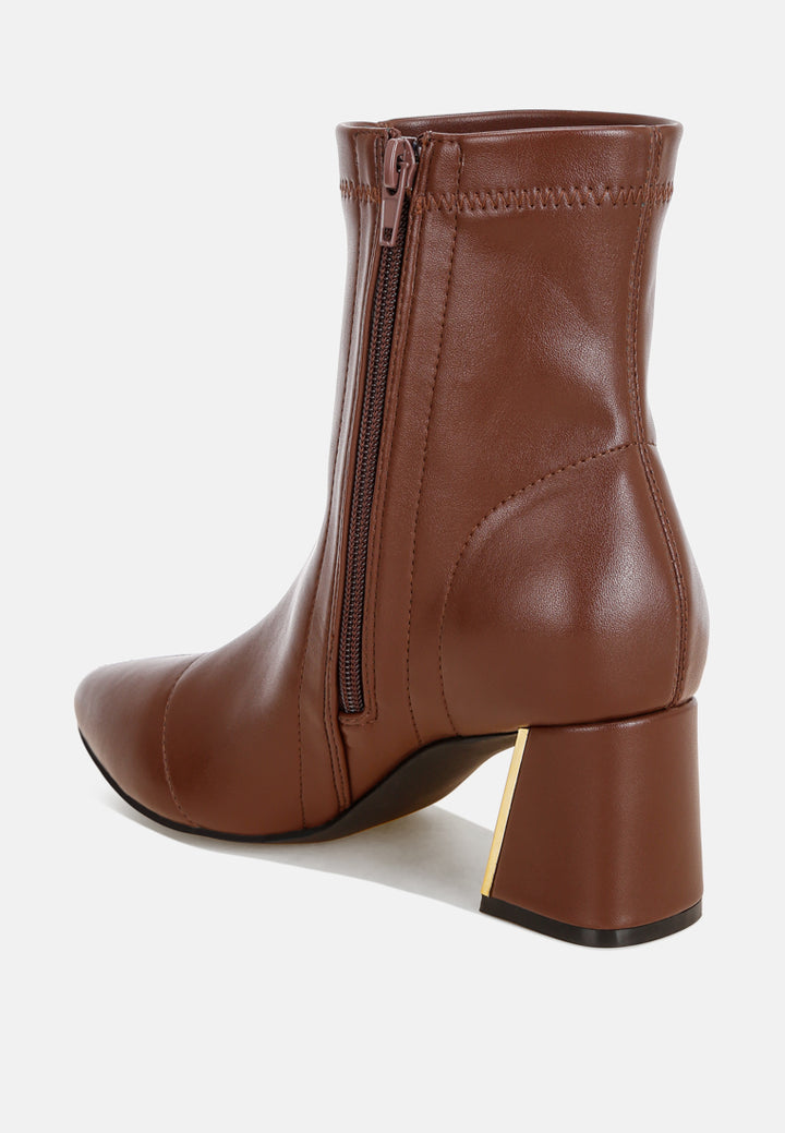 Easy Baddie Metallic Detail Stretchy Boots#color_brown-smooth