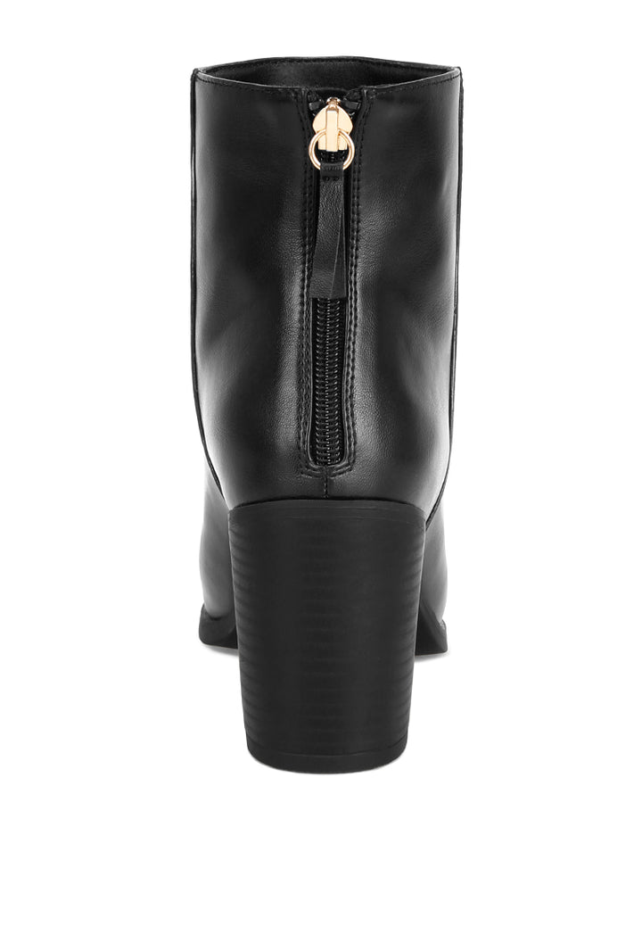 high block heel boots#color_black-smooth