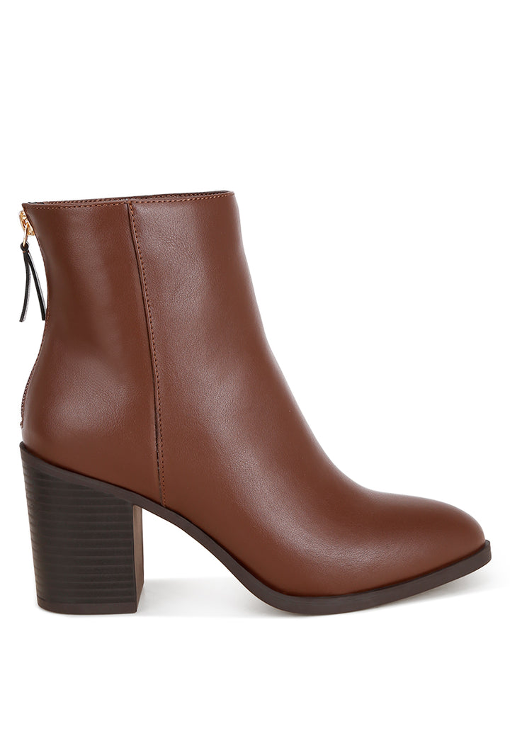 high block heel boots#color_brown-smooth