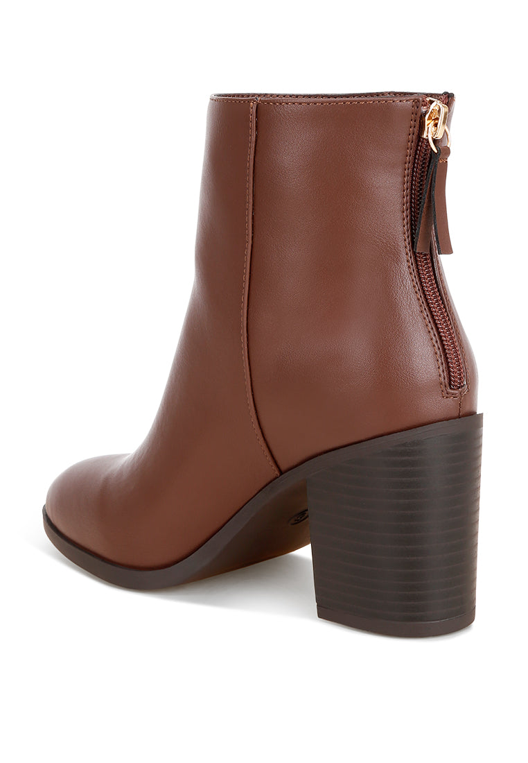 high block heel boots#color_brown-smooth