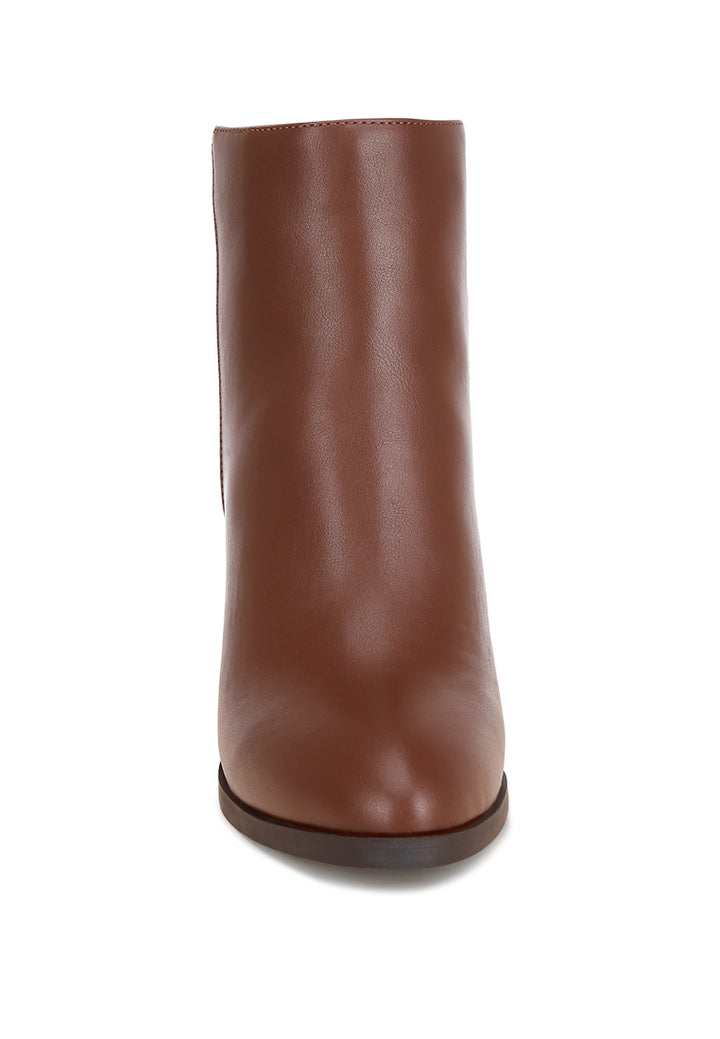 high block heel boots#color_brown-smooth