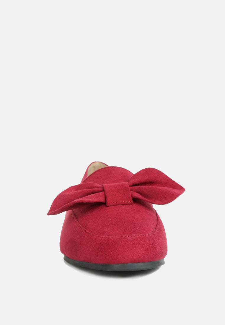 remee front bow loafers by ruw#color_red