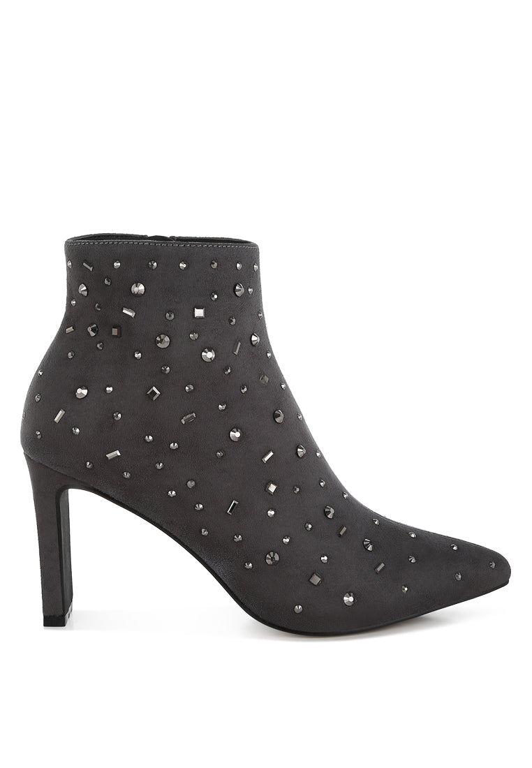 diamante embellished microfiber boots by ruw#color_grey