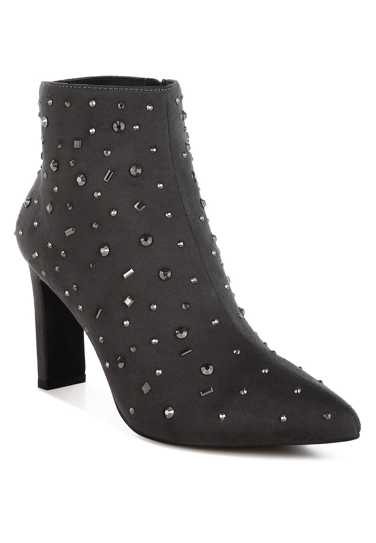 diamante embellished microfiber boots by ruw#color_grey