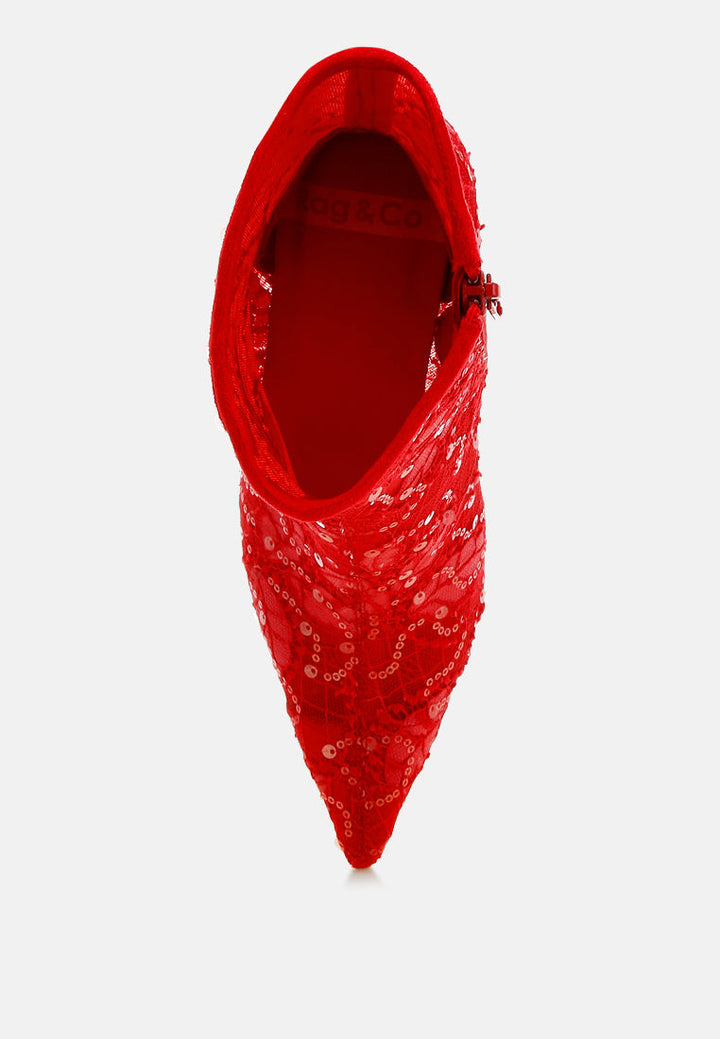 sequin lace boots by ruw#color_red