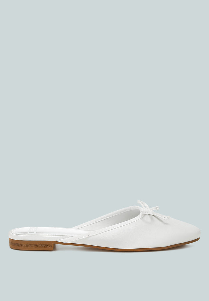 satin bow detail mules by ruw#color_white