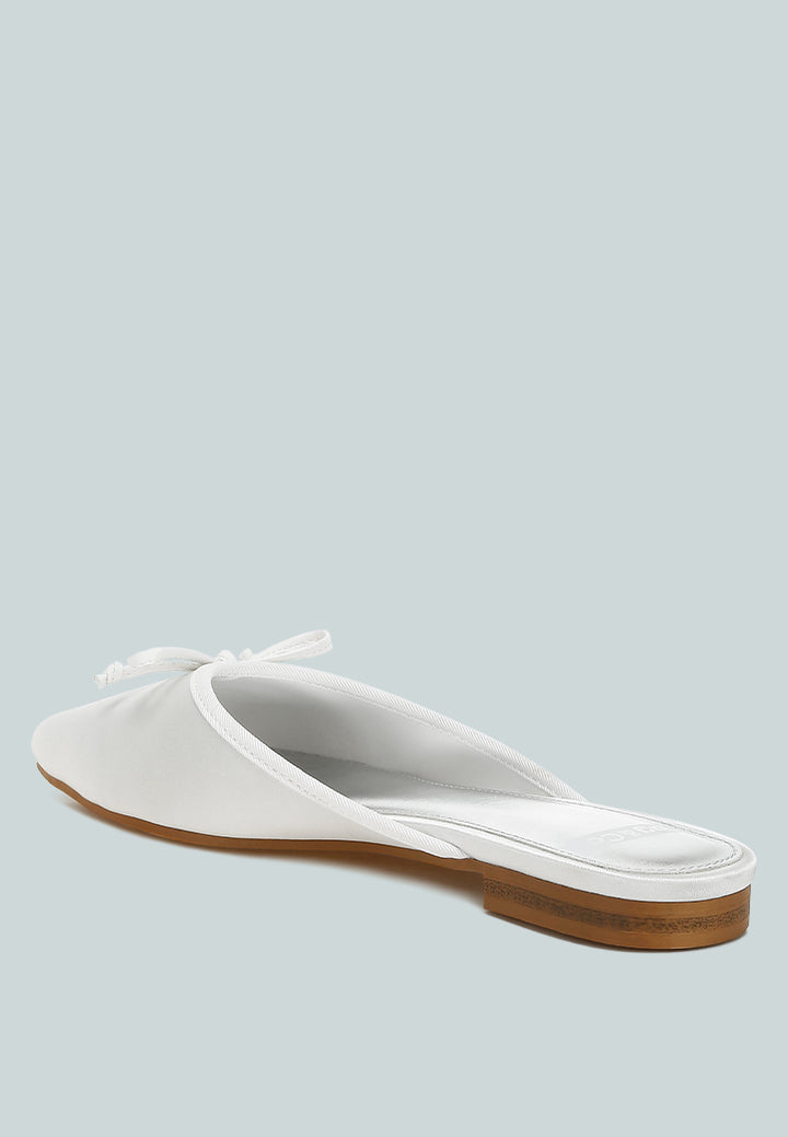 satin bow detail mules by ruw#color_white