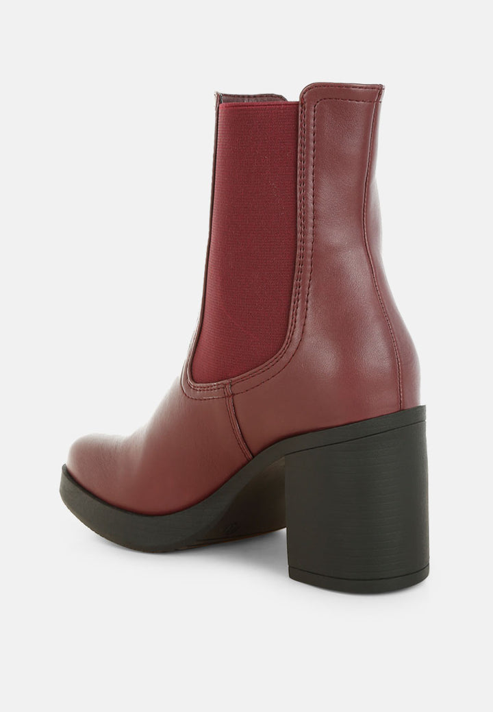 scuala faux leather chelsea boots#color_burgundy