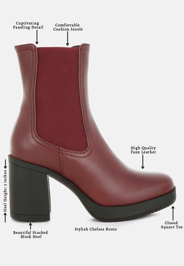 scuala faux leather chelsea boots#color_burgundy