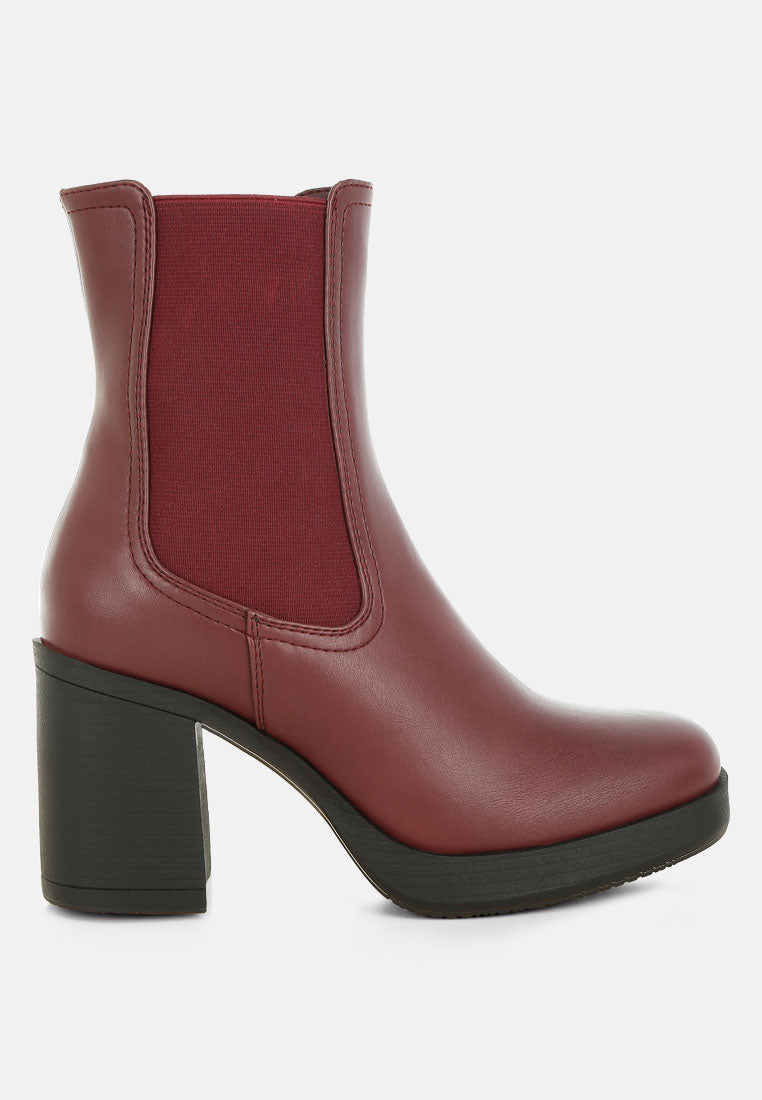scuala faux leather chelsea boots#color_burgundy