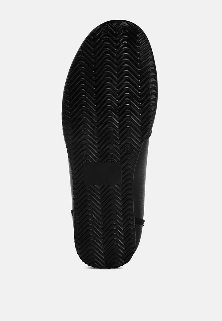 selka lace up women sneakers#color_black-smooth