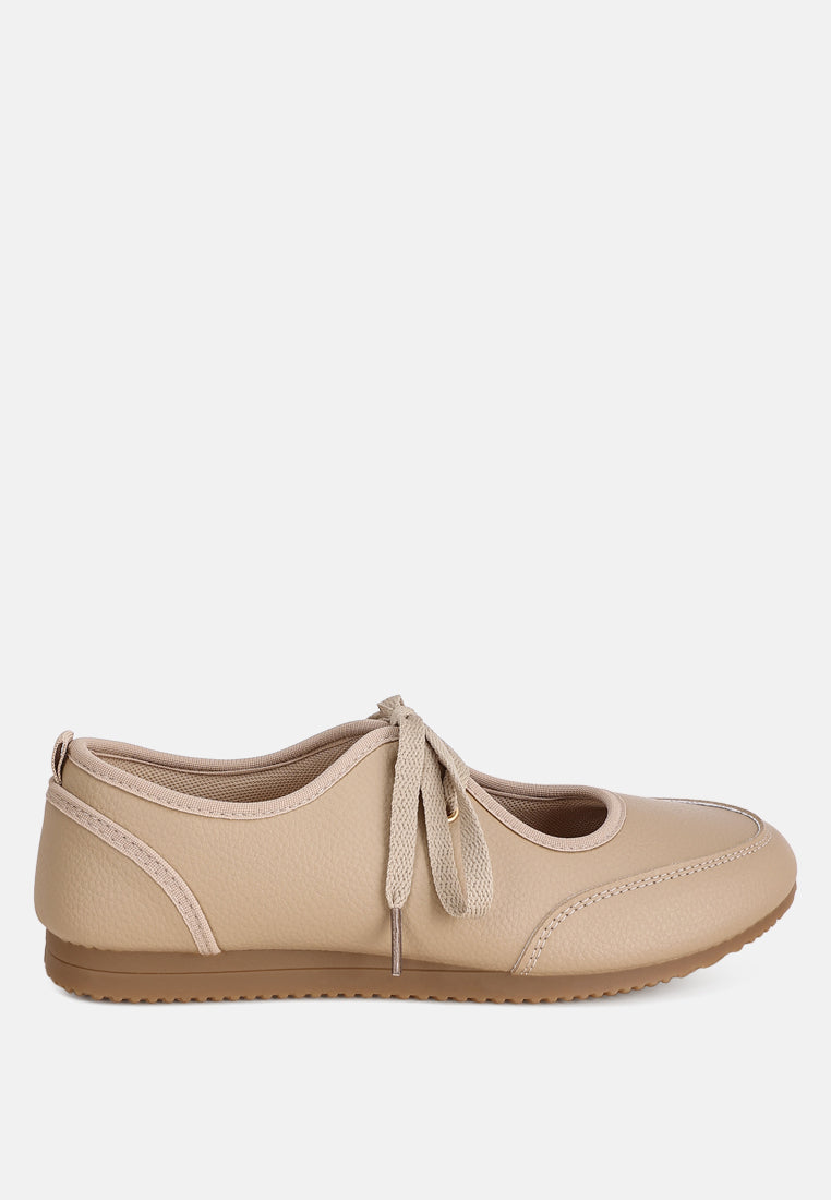 selka lace up women sneakers#color_beige-smooth