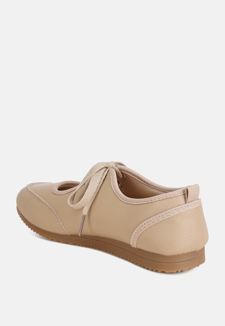 selka lace up women sneakers#color_beige-smooth