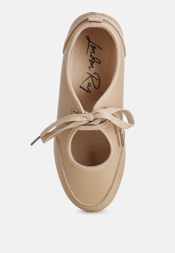 selka lace up women sneakers#color_beige-smooth