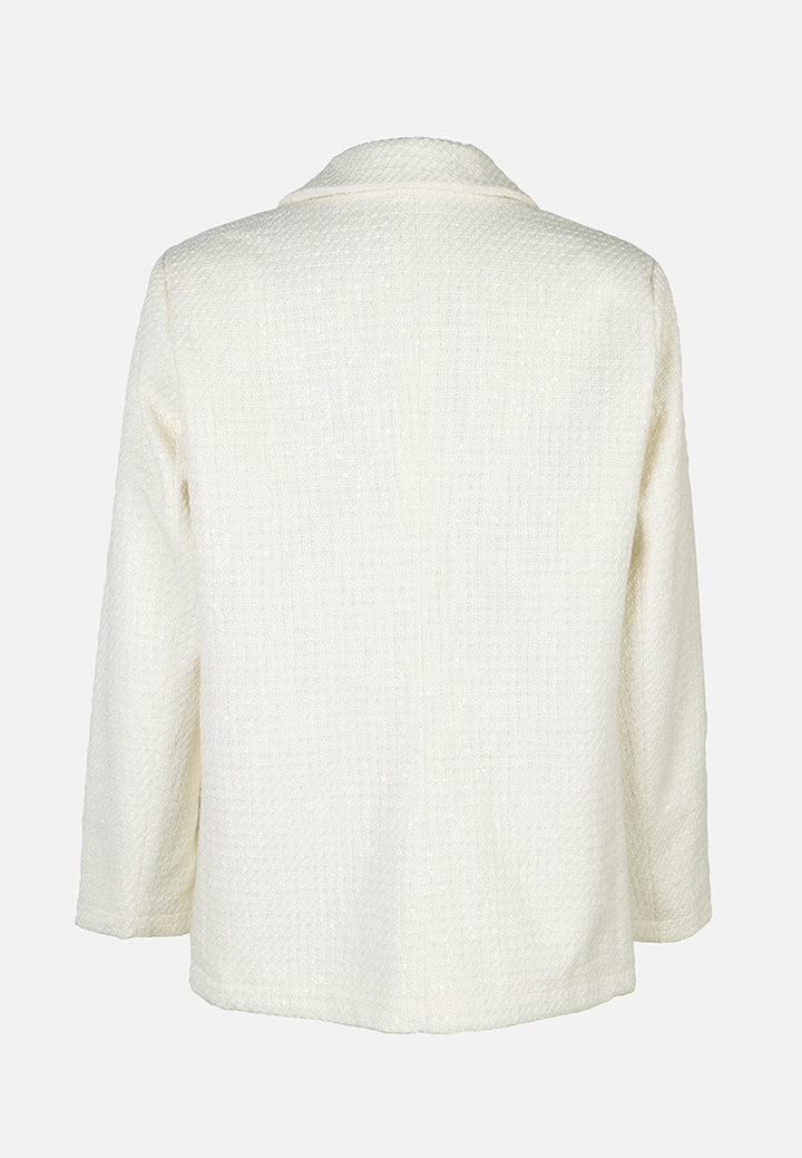 sequin embellished oversized blazer by ruw#color_white