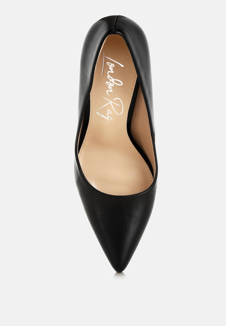 shacarri faux leather pumps #color_black